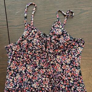 Wild Fable Floral Print Dress - Black, Pink, Orange